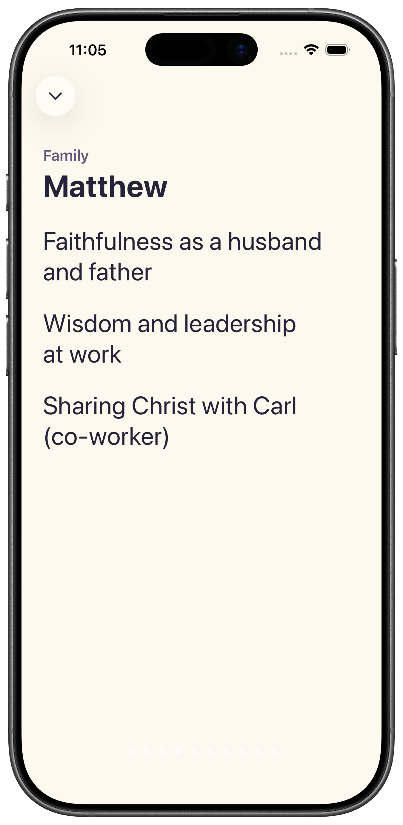 A focused prayer for Matthew in Pray Mode